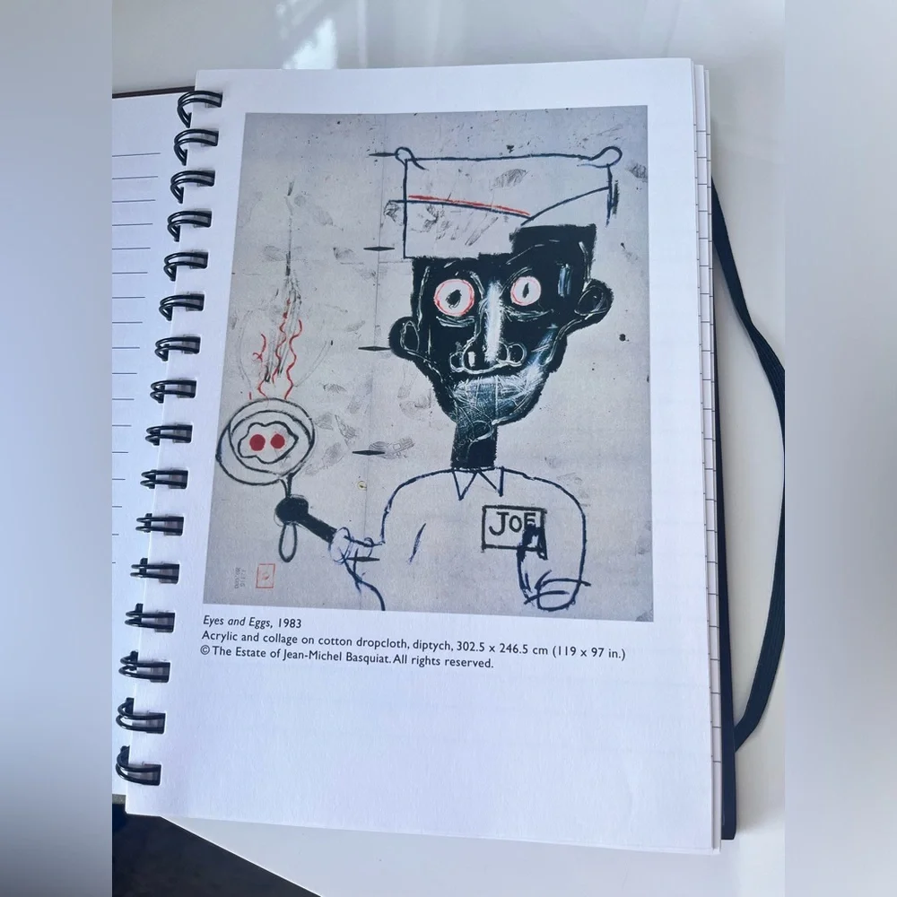 NEW! JEAN-MICHEL BASQUIAT SPIRAL BOUND LINED BLANK JOURNAL NWT